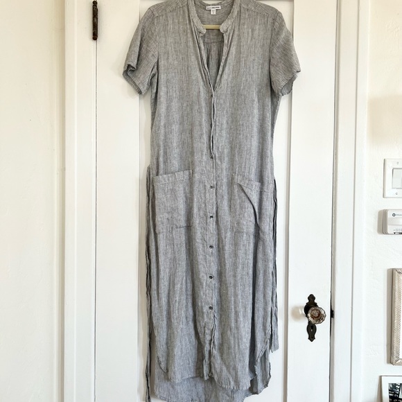 James Perse Linen Midi Dress - Picture 2 of 4